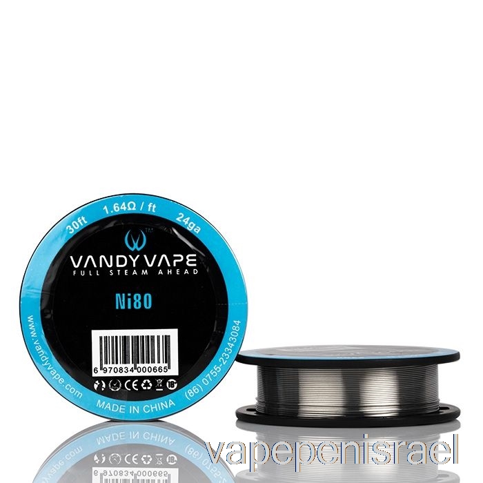 סלילי תיל מיוחדים Vape Israel Vandy Vape חד פעמי Ni80 - 24ga - 30ft - 1.64ohm